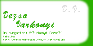 dezso varkonyi business card